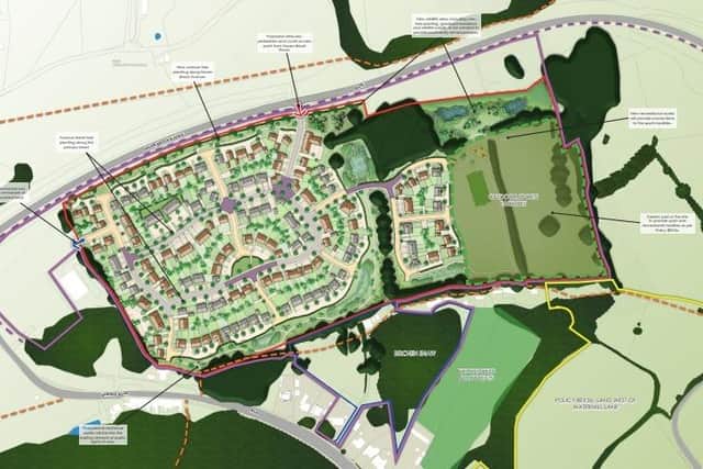 Indicative layout of proposed new homes at Kiteye Farm