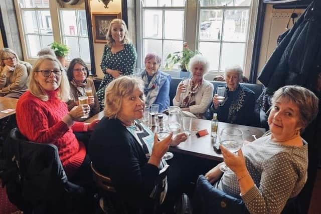 Kim Bonsor at the new monthly Senior Citizens Lunch at the George and Dragon in Tarring