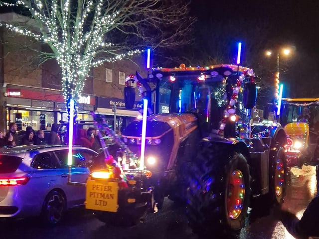 The Arundel Illuminated Tractor Run 2025 in Rustington, which it was visiting for the first time