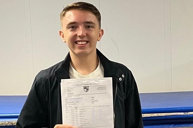 Claverham students collected their results today