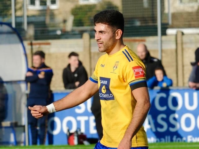 Action, celebration and crowd pictures from Lancing v Littlehampton Town at Culver Road