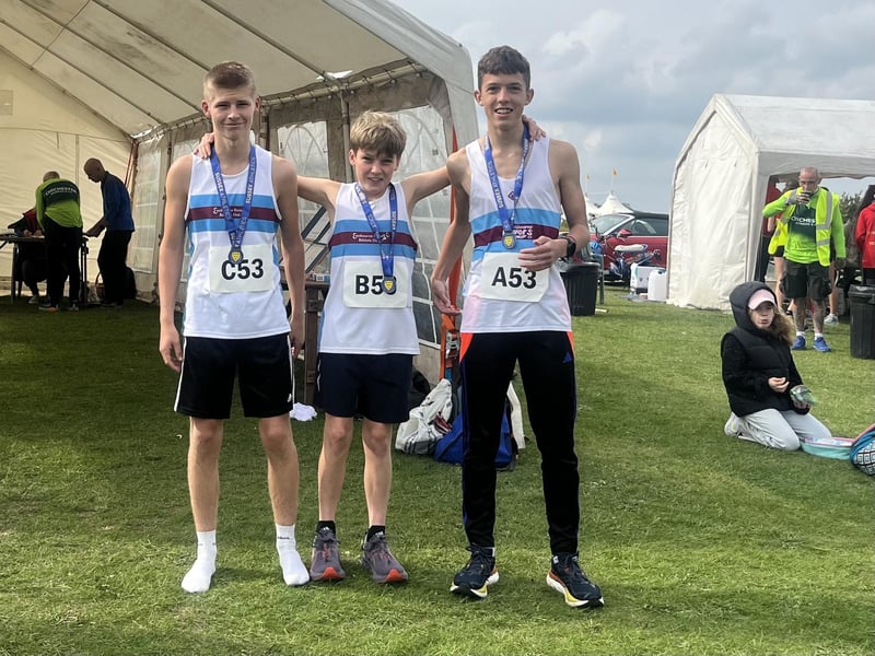 Adam Meyer, Archie Franklin, Byron Robers - silver for the under-15 boys' team