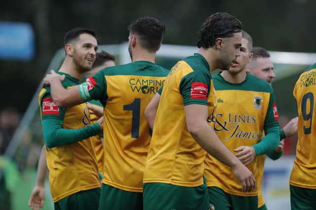 Match action from Horsham's 3-2 win over Potters Bar Town on Saturday