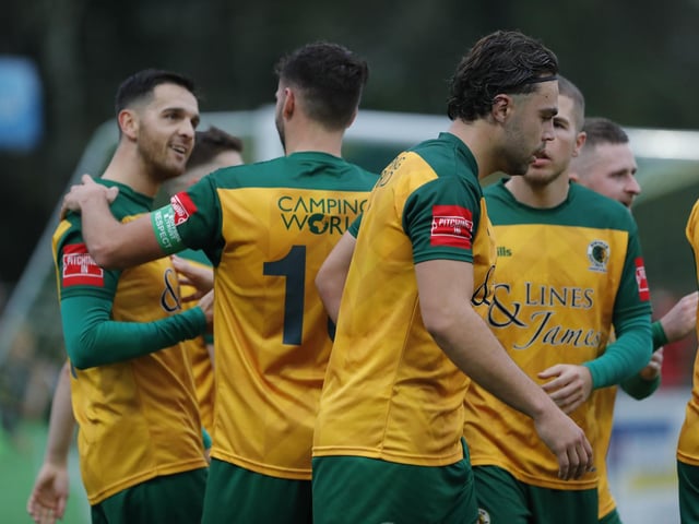 Match action from Horsham's 3-2 win over Potters Bar Town on Saturday