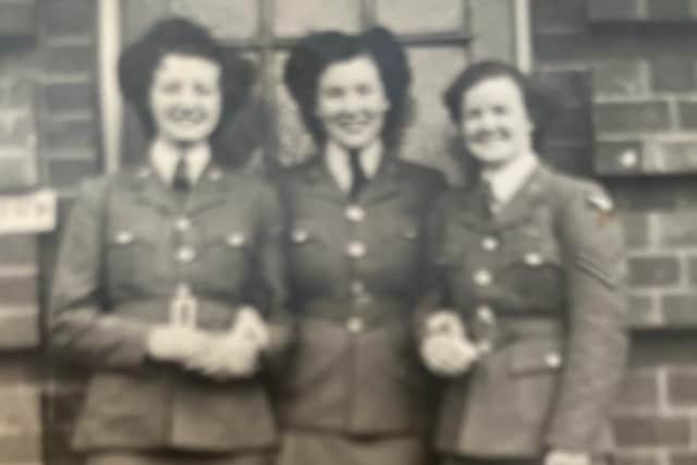 Marjory with some WRAF colleagues during World War II
