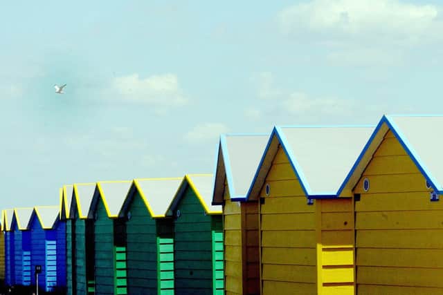 Beach huts on Littlehampton seafront.ks190169-9