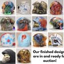 Decommissioned fire helmets will be seen in a whole new light next week when West Sussex Fire & Rescue Service pulls up the curtain on its Ashes to Art exhibition at Worthing Town Hall. Picture contributed