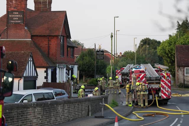 West Sussex Fire and Rescue Service at The Windmill Inn on August 17, 2024