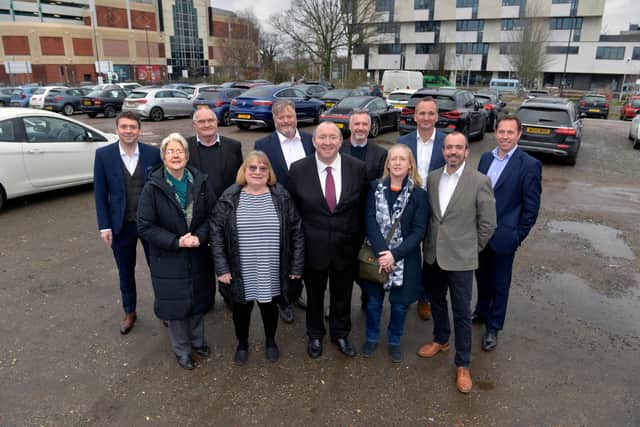 CBC Councillors with Officers from AAH at Telford Place which is to be redeveloped (Photo by Jon Rigby)