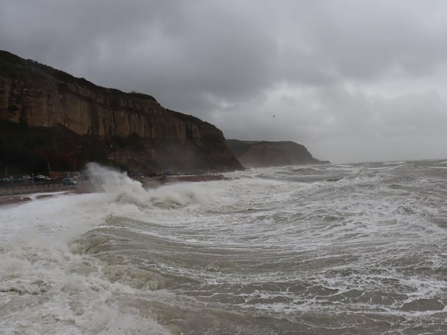 Storm Austen at Hastings. Pics by Kevin Boorman