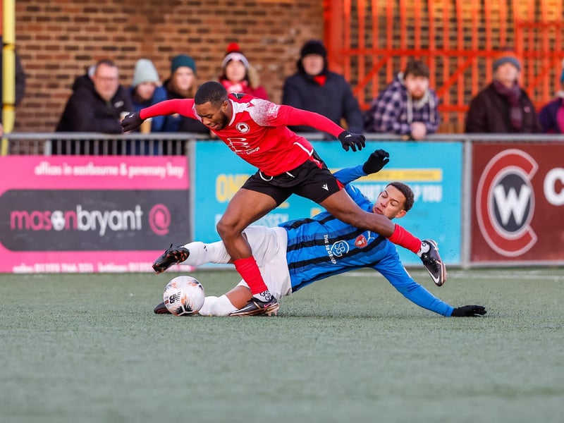 Action from Eastbourne Borough's 2-1 FA Trophy third round defeat at home to Bracknell Town