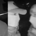 Detectives investigating a burglary in Durrington have released CCTV images of two people they would like to speak with, in connection with the incident. Photo: Sussex Police