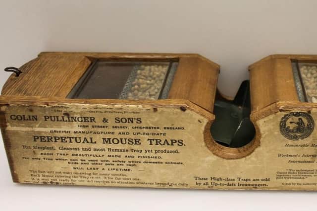 From the Edward Heron-Allen collection at The Novium Museum, a 19th century humane mousetrap made by Colin and Charles Pullenger of Selsey. Picture: The Novium Museum.