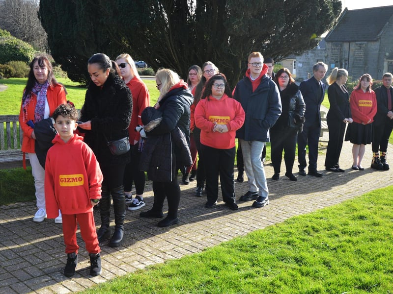 The funeral of Pat Fisher at Hastings Crematorium on February 1 2024.