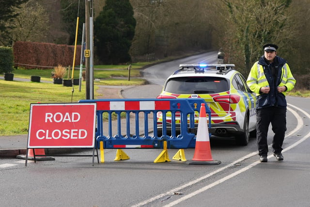 The A29 in Pulborough was closed this morning after an accident last night (Thursday, February 16)