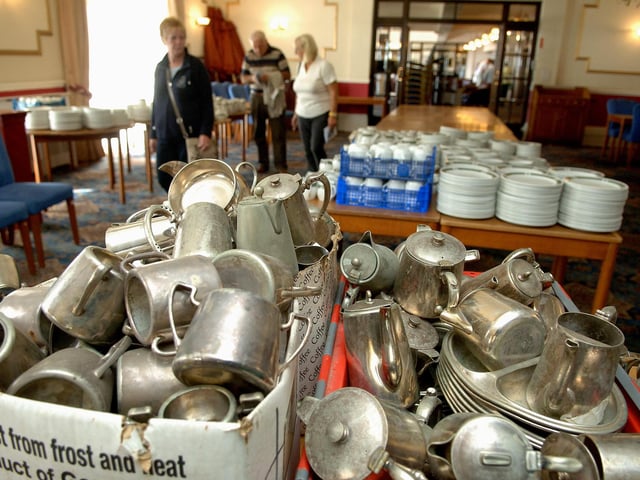 People viewing the items up for auction at The Beach Hotel in Worthing in September 2011