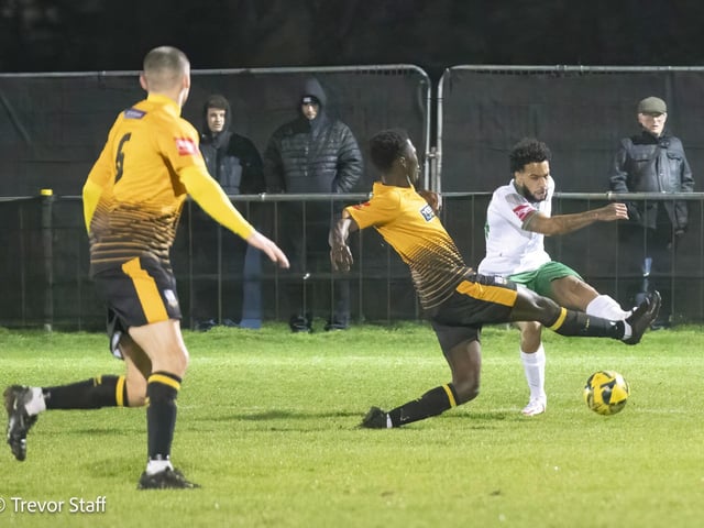 Action from Littlehampton Town's win over Bognor Regis Town in the Sussex Senior Cup
