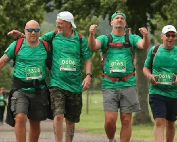 Friends finishing Thames Hike