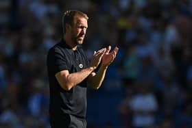 Brighton and Hove Albion head coach Graham Potter will takes his team to West Ham today in the Premier League