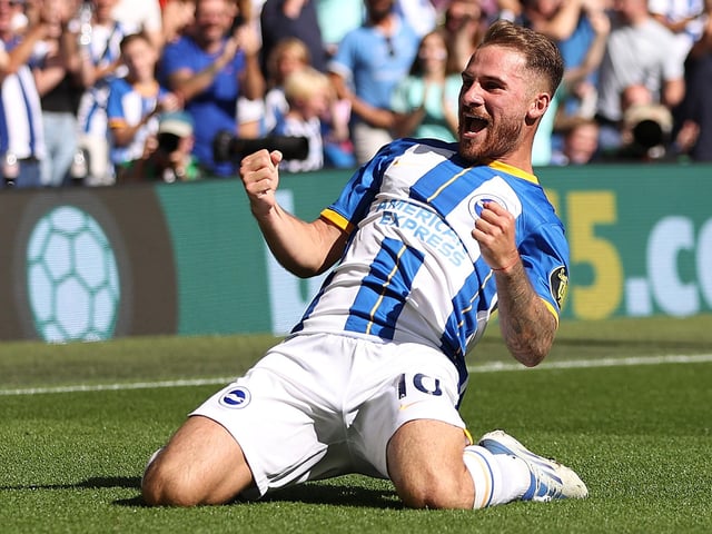 Argentine schemer Alexis Mac Allister is Brighton's second-highest rated central midfielder. The 23-year-old has ratings in the mid-to-high 70s for passing, shooting and dribbling