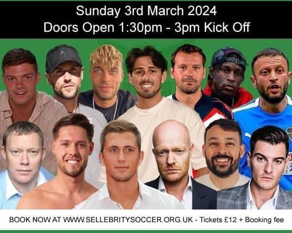 Stars of stage and screen are set to grace the hallowed turf at Bognor Regis Town