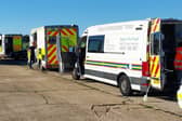 A joint agency stop site in Cranleigh targeted commercial vehicle crime, rogue trading and licensing offences. Pictures courtesy of Surrey Police