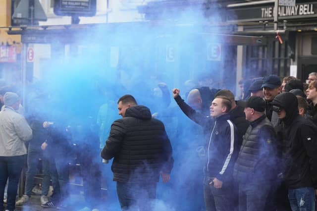 Brighton is swarming with police officers ahead of a Premier League match between Albion and Crystal Palace