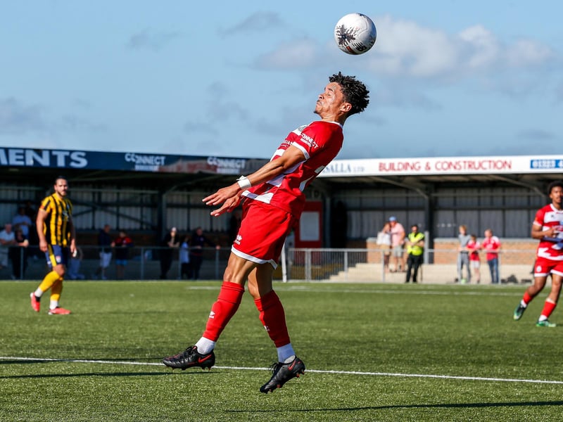 Action from Bath City's 2-1 win at Eastbourne Borough