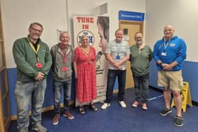 Left to right: Alex Leftley (chairman), David Watts (trustee), Mayor Margaret Bannister, Shaun Crowhurst (trustee), Rick Scott (presenter), Ben Mead (trustee). Photo: contributed