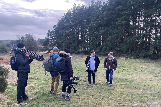Filming in Ashdown Forest for Countryfile