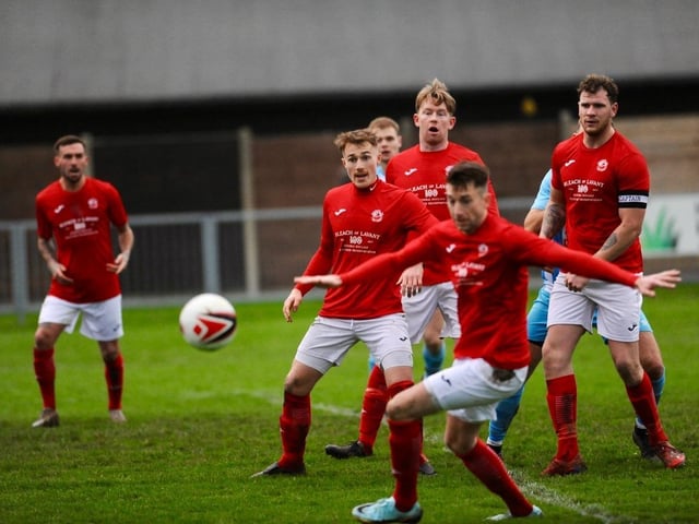 Action from Arundel FC's 2-1 win at home to Worthing United in the SCFL division one