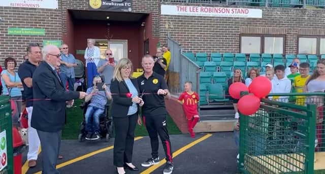 After a summer of renovation and upgrade, the playing surface was installed at the club’s Fort Road ground, and was officially opened by Newhaven MP Maria Caulfield in a ribbon cutting ceremony.