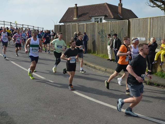 Action in the 2026 Hastings Half Marathon