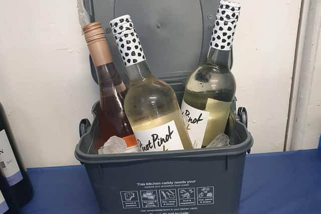 Wendy Taylor is using her caddy as a wine cooler. Photo: contributed
