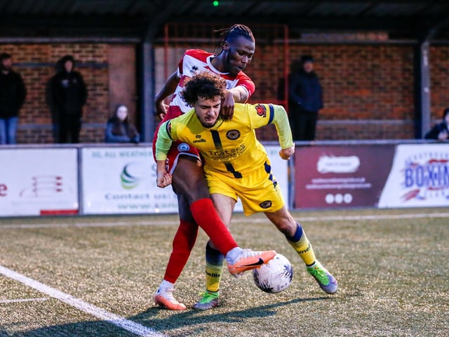 Action from Eastbourne Borough's vital win over Farnborough