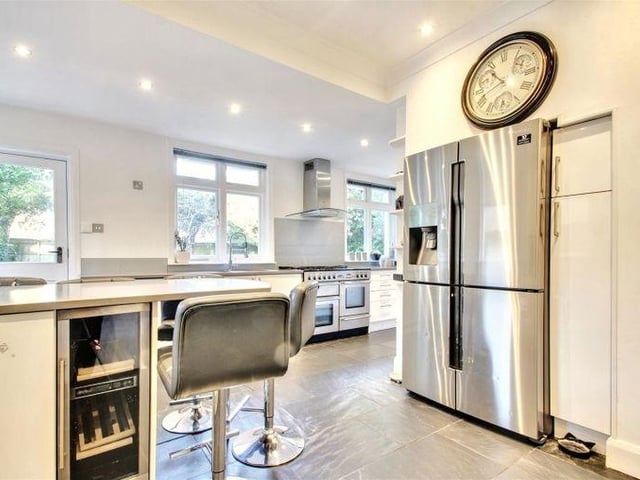 The recently-refitted, L-shaped kitchen/breakfast room is a standout feature