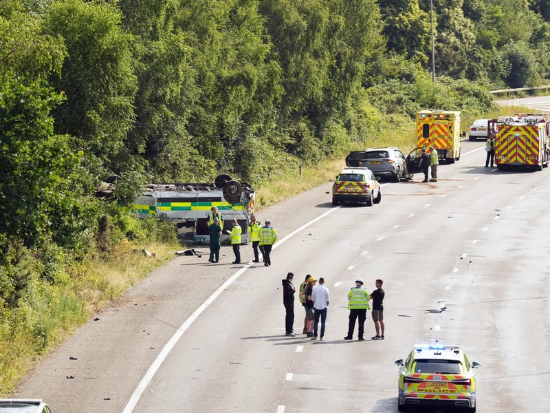 Police are appealing for witnesses after a collision, involving a private ambulance and a Mercedes, near Pease Pottage