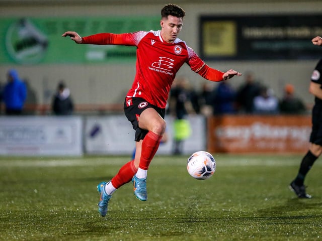 Action from Eastbourne Borough's 2-0 home loss to Worthing in National South