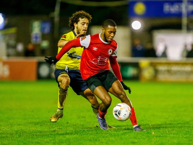 Action from Eastbourne Borough's draw at Farnborough