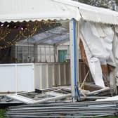The ice rink in Steyne Gardens, Worthing, was battered by Storm Ciarán Photo: Eddie Mitchell