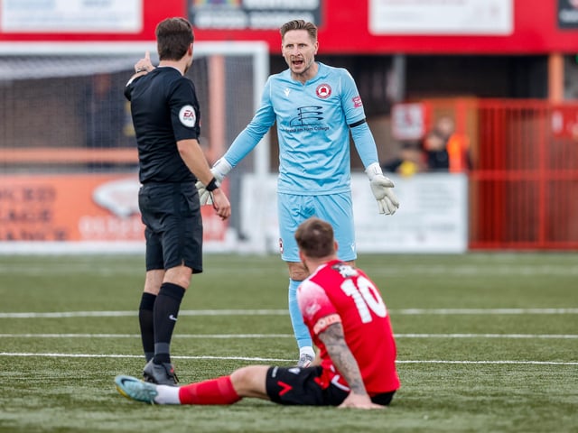 Action from Eastbourne Borough's 1-0 win over St Albans in National League South