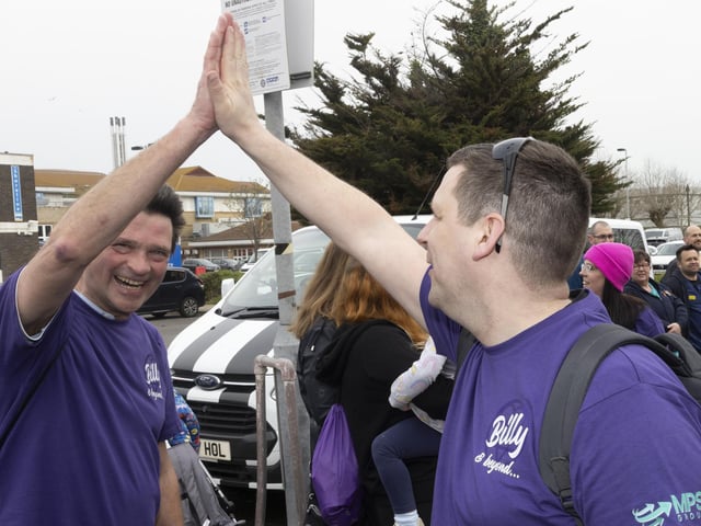High five for the walkers