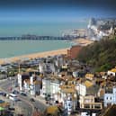 View of Hastings pier from East Hill.