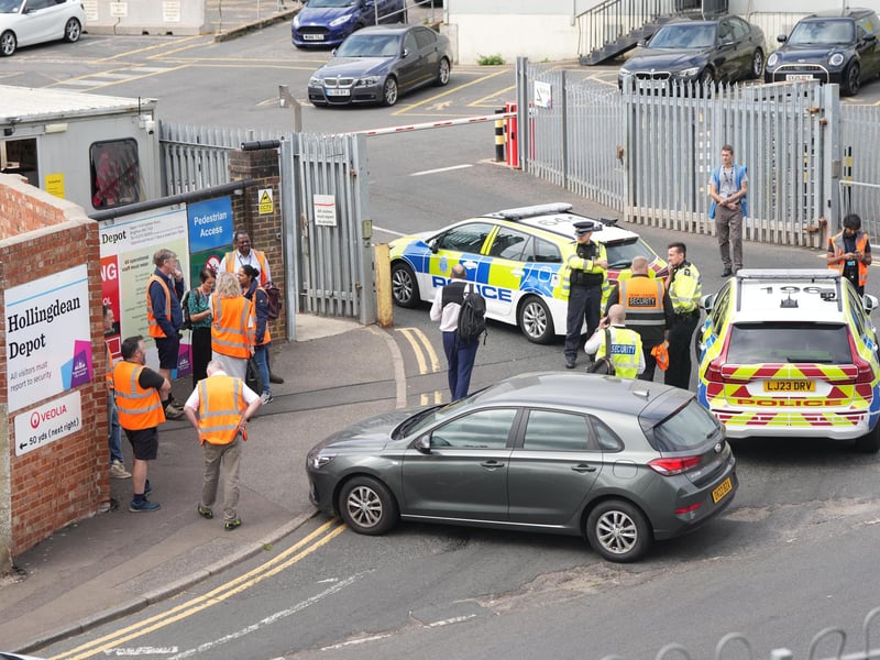 Police called to incident at bin depot in East Sussex