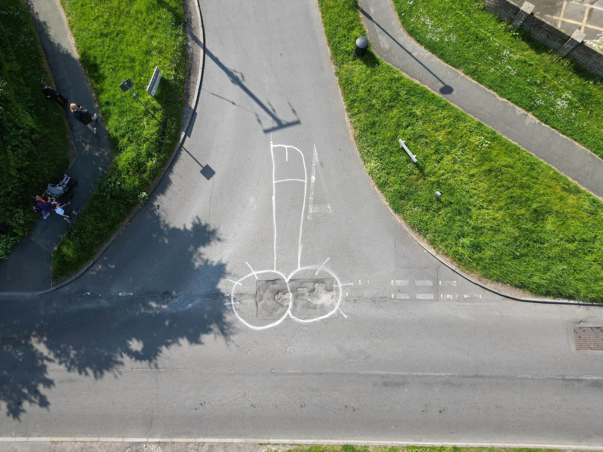 Obscene graffiti highlights potholes in Sussex village - Vimarsana News