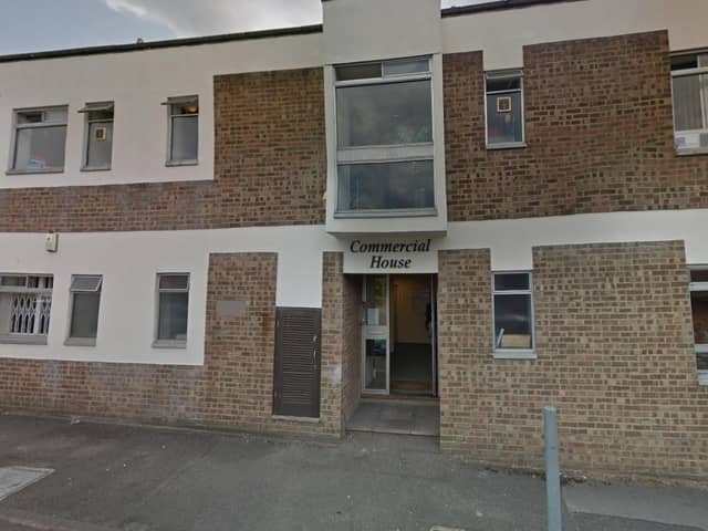 Hornbeam Properties has applied to change the use of Commercial House, 52 Perrymount Road, Haywards Heath, from retail and office use (Class E) to residential use (Class C3). Photo: Google Street View