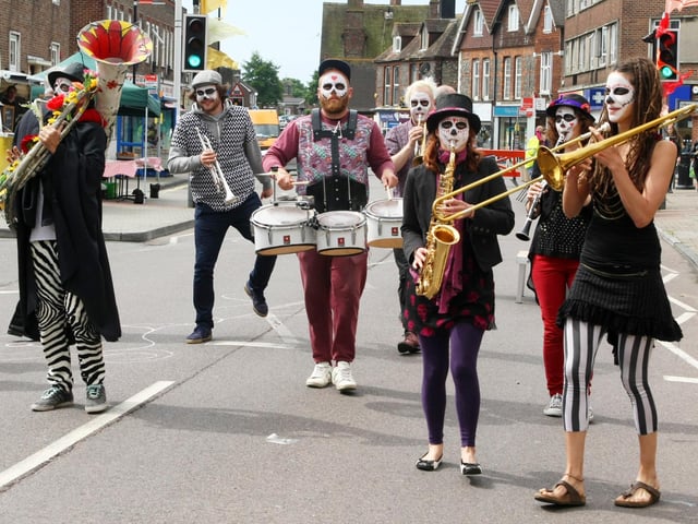 The Voodoo Love Orchestra at the Lancing Street Party in June 2015