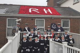 Rustington Hall held a Remembrance Day event on Sunday, November 12, and TS Implacable, the Littlehampton division of the Nautical Training Corps, was welcomed along. There was a large poppy display with more than 1,500 hand-knitted and crocheted poppies.