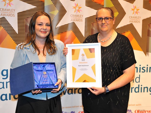 Education Award, Beth Hutchinson - presented by Hazel Thompson CITB