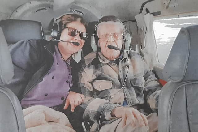 Jack Biggs on his flight from Goodwood for his 100th birthday